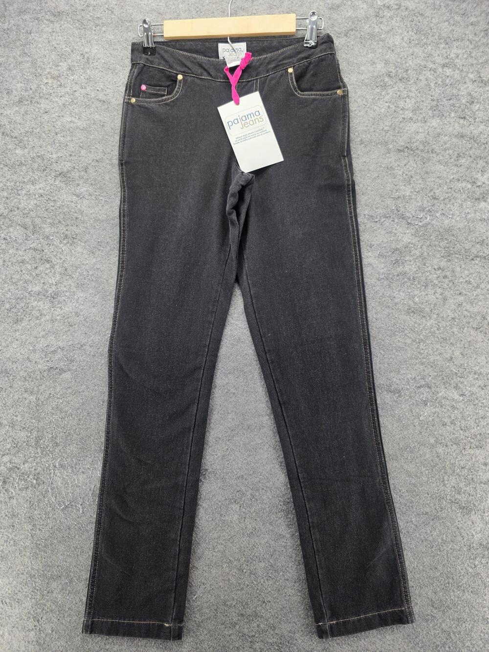 Pajama Jeans Jeans Womens XS Gray Charcoal Wash Straight Stretch 32 Inseam
